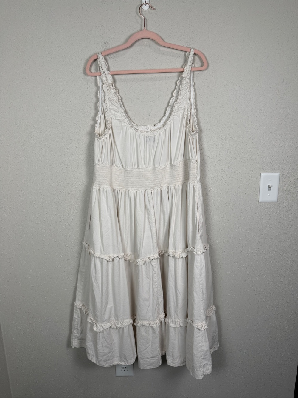 Ava & Viv 3X Tiered Midi Dress Boho Cottagecore Hook & Eye Front Plus Size Flowy - Picture 5 of 15